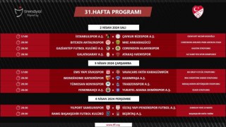 Trendyol Süper Ligde 31. haftanın programı açıklandı