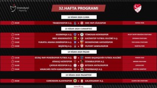 Trendyol Süper Ligde 32. haftanın programı açıklandı