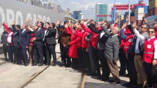 Türk Kızılayının 7inci İyilik Gemisi Gazzeye uğurlandı