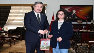 Türkiye Birincisi Öğrenciden Vali Yılmaz’a Ziyaret