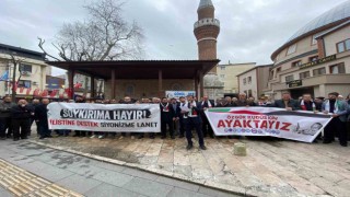 Yalovada İsrailin Gazze saldırıları protesto edildi