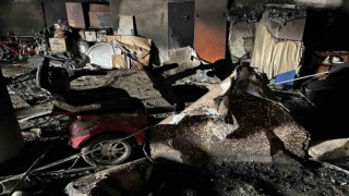 Yangında kullanılamaz hale gelen 3 bloklu apartman tahliye ediliyor