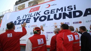 9. İyilik Gemisi Gazzeye uğurlandı