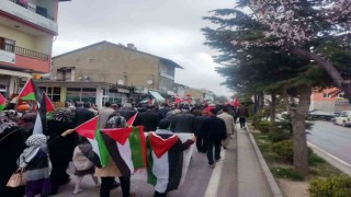 Ahlatta Filistin için yürüyüş düzenlendi