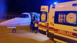 Ambulans uçak minik Alya için havalandı