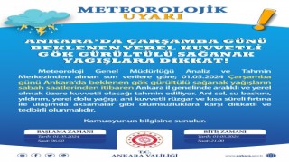 Ankara Valiliğinden yarın için sağanak yağış uyarısı