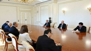 Azerbaycan Cumhurbaşkanı Aliyev, Çavuşoğlunu kabul etti