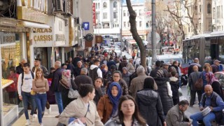 Başkentteki bayram telaşı havadan görüntülendi