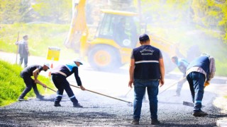 Battalgazide yol çalışmaları sürüyor