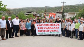 Belediye Başkanı taş ocağı eylemine katıldı