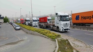 Beylikdüzünde tır kornaları mahalleliyi isyan ettirdi