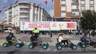 Bozüyükte Mobil Trafik Eğitim Tırında öğrencilere eğitim verildi