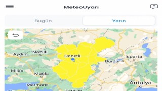 Denizli için kuvvetli lodos uyarısı