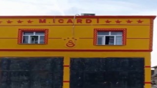 Diyarbakırda yaşayan bir Galatasaray taraftarı evinin dış cephesine ‘M. Icardi yazdırdı