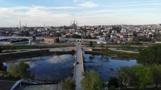 Edirnede Tunca Nehri kuruma noktasına geldi
