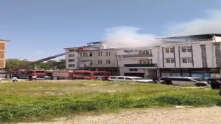 Elazığda çatı yangını