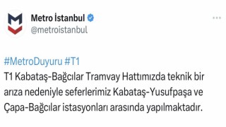 Fatihte tramvay arızalandı, aksayan seferler nedeniyle yolcular raylardan yürüdü