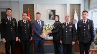 İl Jandarma Komutanı Demir, Emniyet Müdürü Ağırları ziyaret etti
