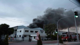 İzmirde iki ayrı fabrikada çıkan yangına müdahale ediliyor