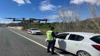 Jandarmadan dronlu trafik denetimi