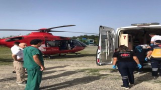 Kalp hastalığı olan bebek, ambulans helikopterle Ankaraya sevk edildi