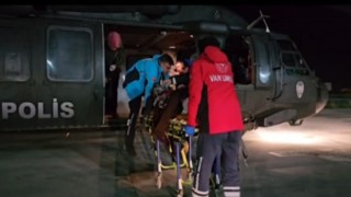 Kalp krizi geçiren hasta için Sikorsky helikopter havalandı