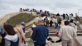 Kapadokyada dönüş yolunda trafik çilesi başladı