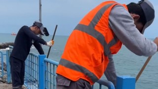 Kapuz Plajında sezon hazırlıkları sürüyor