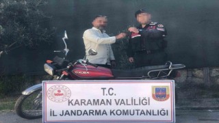 Karamanda 10 yıldır aranan motosiklet denetimde bulundu