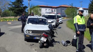 Keşanda otomobil ile motosiklet çarpıştı: 3 yaralı