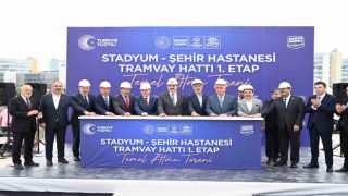 Konyada Stadyum-Şehir Hastanesi Tramvay Hattı 1. Etabının temeli atıldı