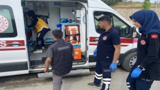 Köpeğe çarpmamak için motoru devirdi: 2 yaralı