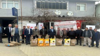 Malkarada yerli ayçiçeği tohumu dağıtımı