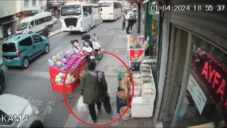 Müşteri gibi geldi, zeytin bidonunu alarak gözden kayboldu
