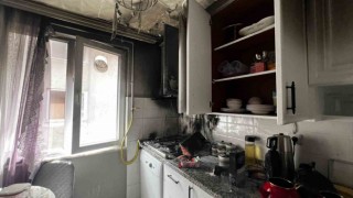 Mutfak aspiratöründen çıkan yangın korkuttu