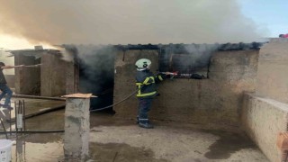 Nusaybinde bir evde yangın çıktı
