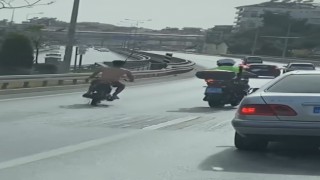 Peşindeki polisin üzerine motosiklet süren sürücüye 38 bin lira para cezası