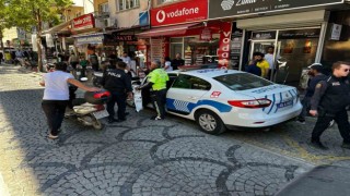 Polisin Dur ihtarına uymayan sürücü kaza yaptı