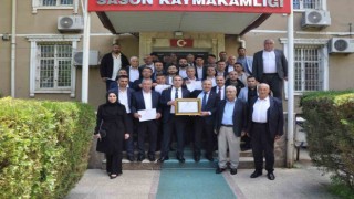 Sasonda Belediye Başkanları mazbatalarını alarak göreve başladı