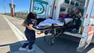 Şırnakta 91 yaşındaki hasta, ambulans helikopter ile Diyarbakıra sevk edildi