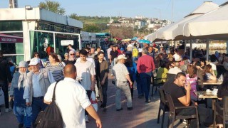 Tekirdağda bayram tatilinin son gününde sahil doldu taştı