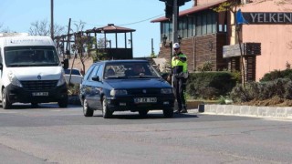 Trafik ekiplerinden bayram öncesi dronlu denetim