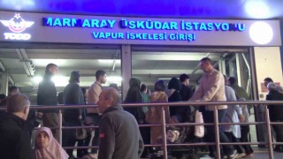 Üsküdar Marmarayda bayram yoğunluğu