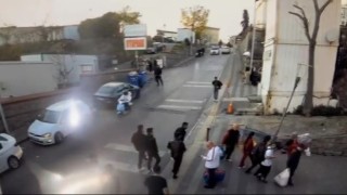 Üsküdarda Galatasaraylı baba ve kıza saldıran taraftarlar kamerada