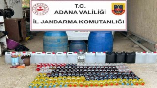 Yüreğirde 200 litre sahte içki ele geçirildi