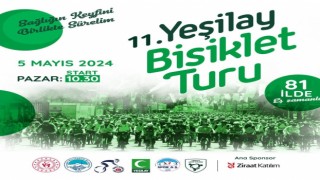 11. Yeşilay Bisiklet Turu 5 Mayıs Pazar günü düzenlenecek
