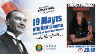 19 Mayıs’ta Erzin’de Savaş Korkmaz konseri