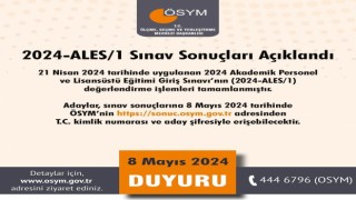 2024-ALES/1 sonuçları açıklandı