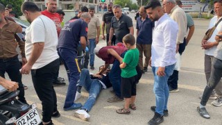Adıyamanda minibüs ile motosiklet çarpıştı: 1 yaralı