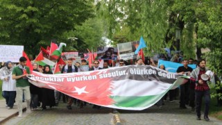 AGÜ, Filistine destek yürüyüşü düzenledi